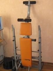 продам тренажёр, штангу, гриф, гири, диски