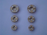 Мощевик круглый с фрезеровкой,  со стразами