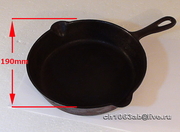 ЧУГУННАЯ СКОВОРОДА с ручкой 190х50 -идеальная для продуктов,  которые н